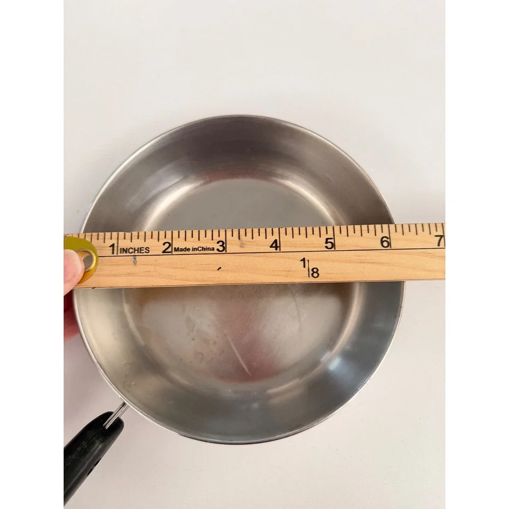 Vintage Revere Ware 6 Inch Skillet Copper Clad Bottom Stainless Steel Frying Pan